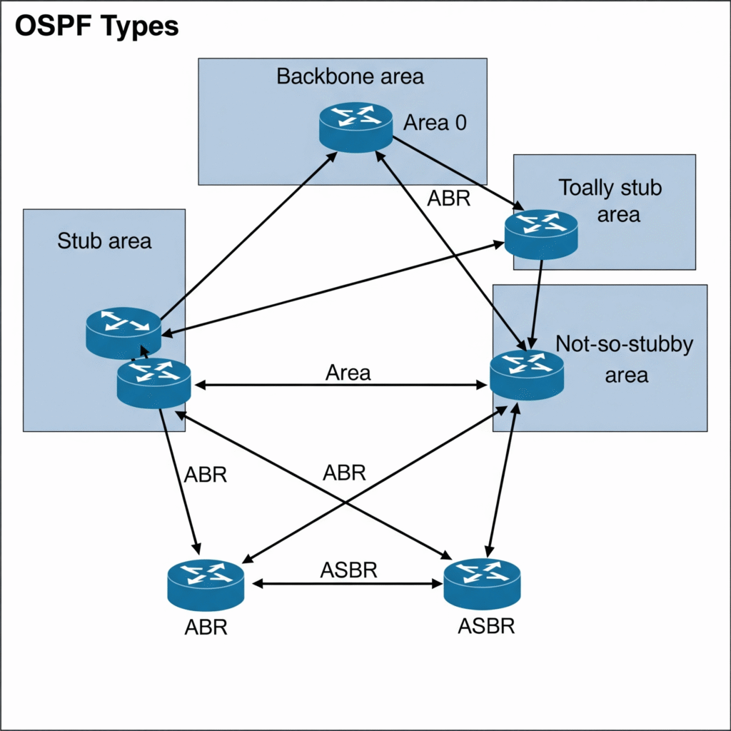 OSPF, OSPF AREA, LSA, OSPF States